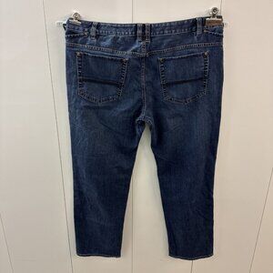 Vertx Jeans Mens 40x32 Blue Tapered Denim Double Knee Stretch